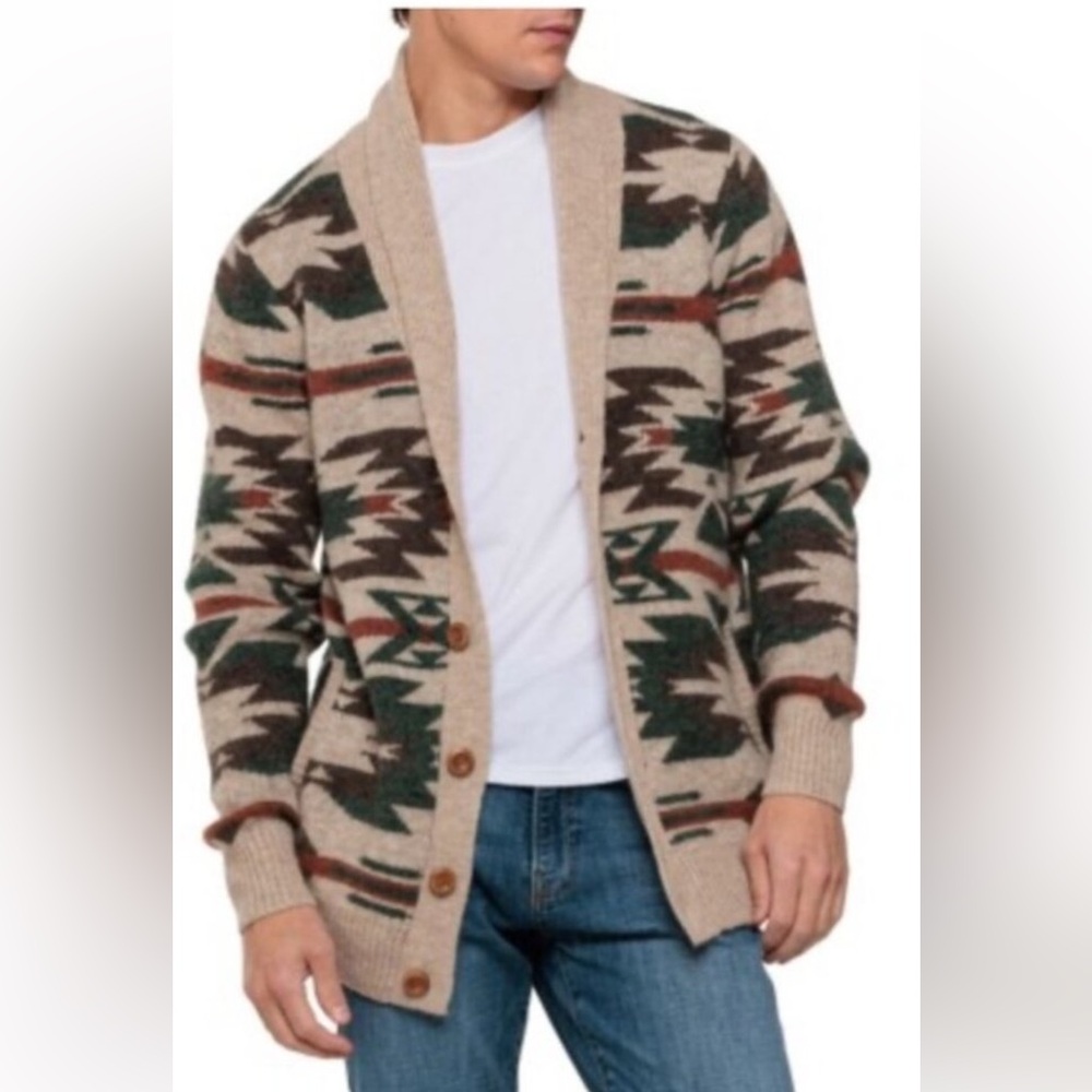 Ethan Pierce Aztec-Inspired Sweater Cardigan